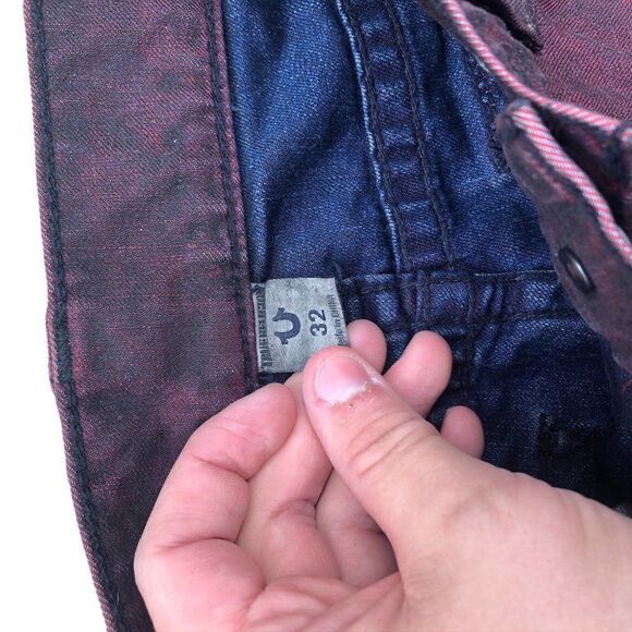 Brand New True Religion Jeans Size 32 STRAIGHT BIG T Red - Picture 11 of 11